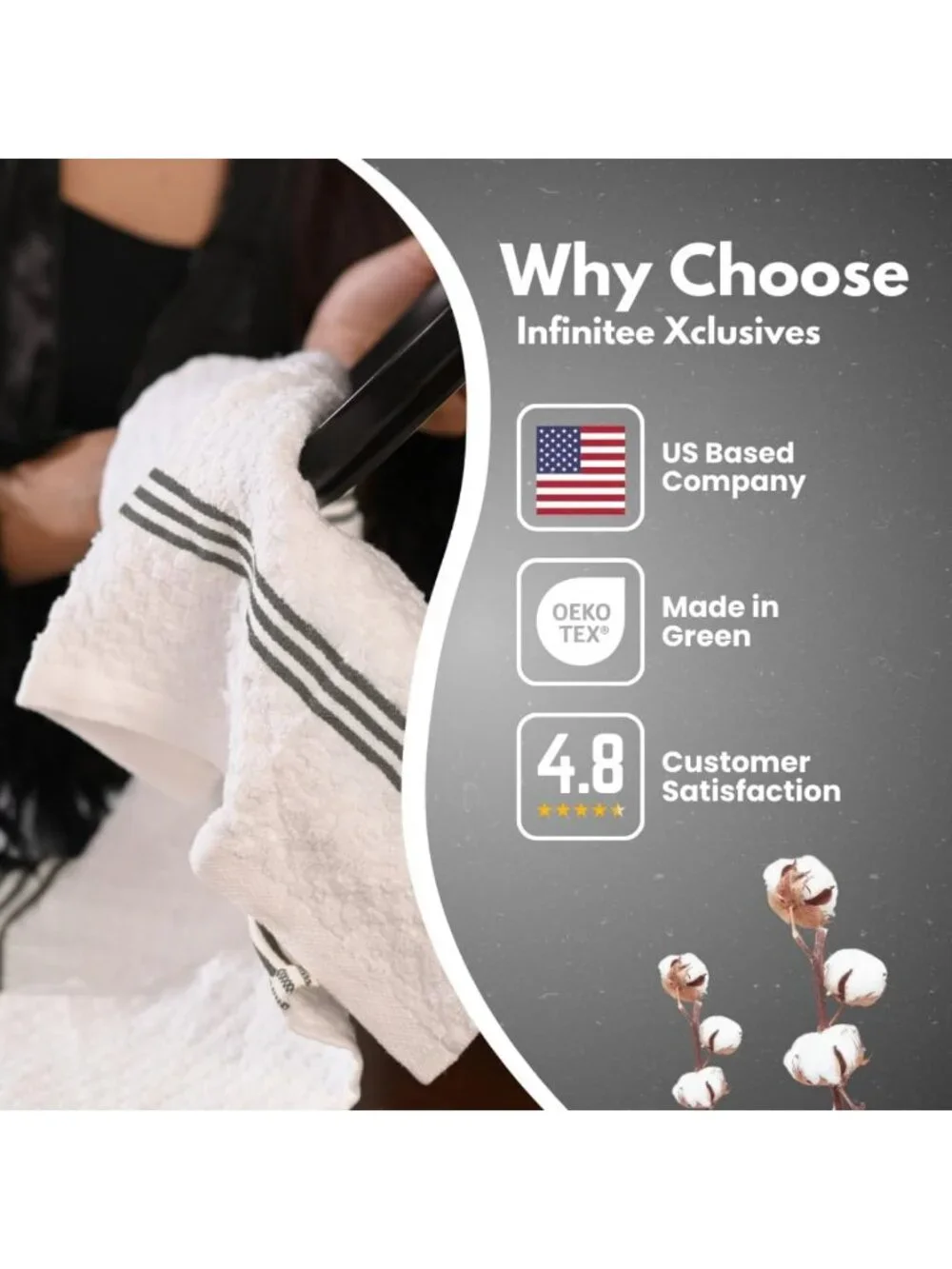 Ultra Soft 100% Cotton Kitchen Towels - 15x25 Inch Super Absorbent Dish Towels